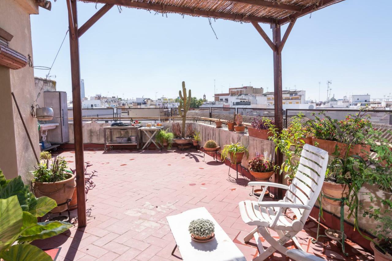 Apartamento Duplex Con Hermosa Terraza Cerca Alameda De Hercules Sewilla Zewnętrze zdjęcie