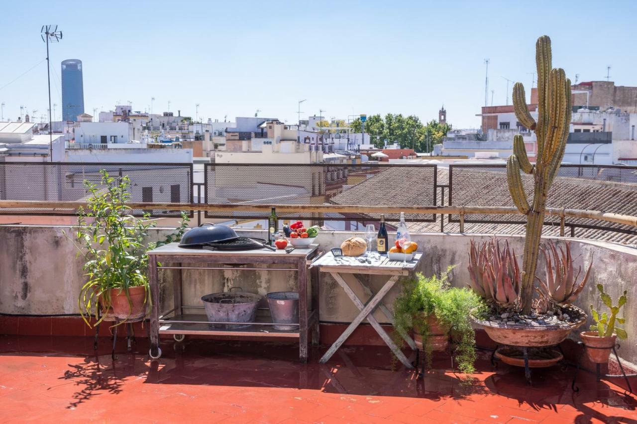 Apartamento Duplex Con Hermosa Terraza Cerca Alameda De Hercules Sewilla Zewnętrze zdjęcie